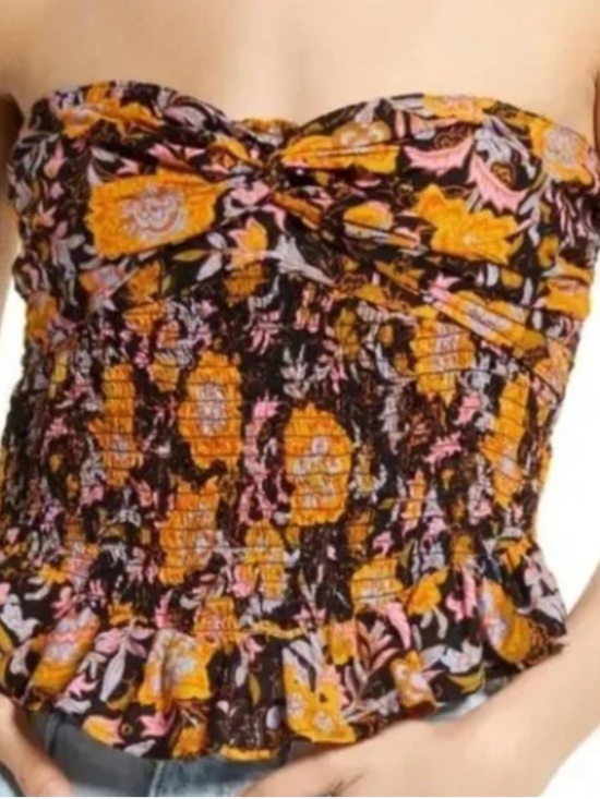 Free People Tops - Free People Floral Tube Top in Twilight Combo Size Small